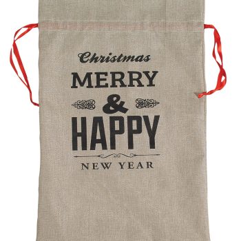 Πάνινος Χριστουγεννιάτικος Διακοσμητικός Σάκος 33 x 50(h)cm