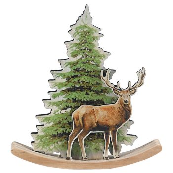 Ξύλινο Επιτραπέζιο Χριστουγεννιάτικο Στολίδι 2,5 x 15 x 16(h)cm