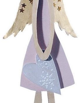 Ξύλινο Κρεμαστό Χριστουγεννιάτικο Στολίδι 7 x 18(h)cm