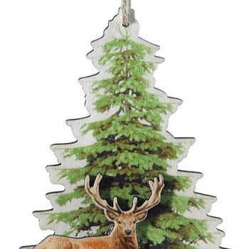 Ξύλινο Κρεμαστό Χριστουγεννιάτικο Στολίδι 9 x 12(h)cm