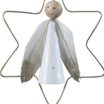 Μεταλλικό Κρεμαστό Χριστουγεννιάτικο Στολίδι 2 x 9 x 14(Η)cm