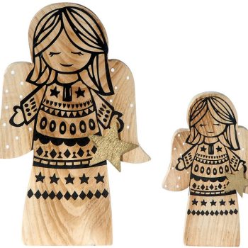 Ξύλινο Κρεμαστό Χριστουγεννιάτικο Στολίδι 16 x 24(h)cm