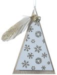 Ξύλινο Κρεμαστό Χριστουγεννιάτικο Στολίδι Δεντράκι 6 x 10(Η)cm