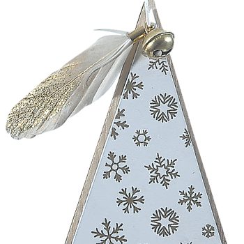 Ξύλινο Κρεμαστό Χριστουγεννιάτικο Στολίδι Δεντράκι 6 x 10(Η)cm