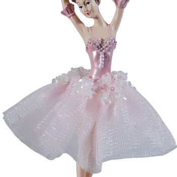 Κεραμικό Κρεμαστό Χριστουγεννιάτικο Στολίδι Μπαλαρίνα 10 x 6 x 17(h)cm