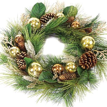 Στολισμένο Χριστουγεννιάτικο Στεφάνι 60cm