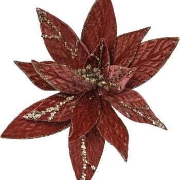 Ρόζ Χριστουγεννιάτικο Λουλούδι 34cm