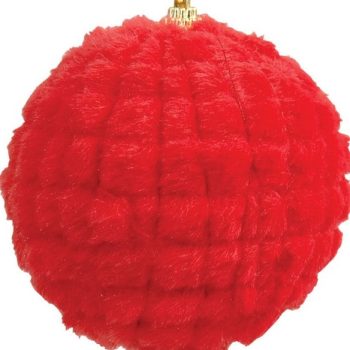 Κόκκινη Χριστουγεννιάτικη Μπάλα 8cm,Σέτ/3