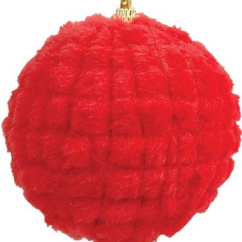 Κόκκινη Χριστουγεννιάτικη Μπάλα 10cm,Σέτ/3