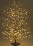 Μάυρο Φωτιζόμενο Δέντρο Με 1500 Led Φωτάκια Θερμού Φωτισμού ,Μετασχηματιστή ip44 Και Dimmer 150(h)cm
