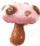 Ρόζ Χριστουγεννιάτικο Στολίδι Μανιτάρι 8 x 8cm