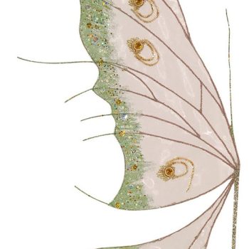 Ρόζ Κρεμαστά Χριστουγεννιάτικα Φτερά 60 x 70(h)cm