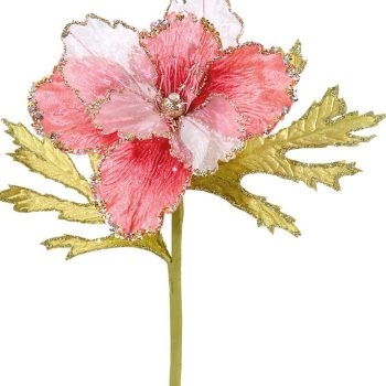 Ρόζ Χριστουγεννιάτικο Λουλούδι 20 x 30cm