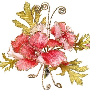 Ρόζ Χριστουγεννιάτικο Λουλούδι 20 x 25cm