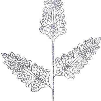 Ασημί Χριστουγεννιάτικο Διακοσμητικό Κλαδί 89cm