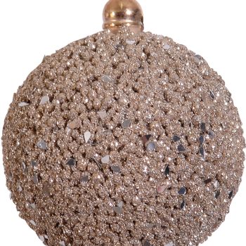 Καφέ Πλαστική Χριστουγεννιάτικη Μπάλα 8cm ,Σέτ/3