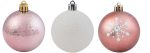 Χριστουγεννιάτικες Μπάλες 3 Χρώματα ,Σέτ 7 Τεμαχίων 6cm