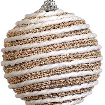 Καφέ  Πλαστική Χριστουγεννιάτικη Μπάλα 8cm