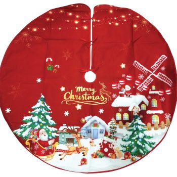 Κόκκινη Χριστουγεννιάτικη Διακοσμητική Ποδιά 90cm