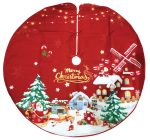 Κόκκινη Χριστουγεννιάτικη Διακοσμητική Ποδιά 120cm