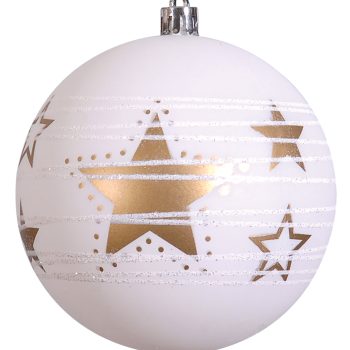Χρυσή Πλαστική Χριστουγεννιάτικη Μπάλα 10cm,Σέτ/4