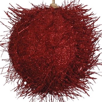 Κόκκινη Πλαστική Χριστουγεννιάτικη Μπάλα 8cm,Σέτ/6