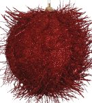 Κόκκινη Πλαστική Χριστουγεννιάτικη Μπάλα 10cm,Σέτ/4