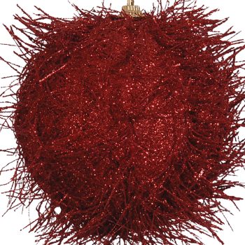 Κόκκινη Πλαστική Χριστουγεννιάτικη Μπάλα 10cm,Σέτ/4