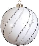 Πλαστική Χριστουγεννιάτικη Μπάλα 10cm ,Σέτ/4