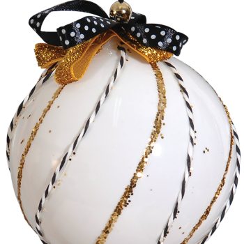 Χρυσή Γυαλιστερή Πλαστική Χριστουγεννιάτικη Μπάλα 10cm,Σέτ/4