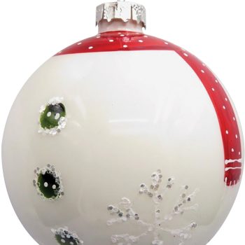 Κόκκινη Γυάλινη Χριστουγεννιάτικη Μπάλα 8cm,Σέτ/6