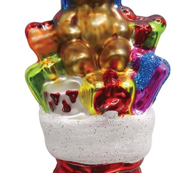 Γυάλινο Κρεμαστό Χριστουγεννιάτικο Στολίδι 6 x 4 x 12cm