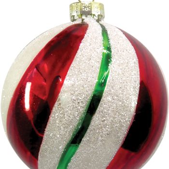 Κόκκινη Γυάλινη Χριστουγεννιάτικη Μπάλα 8cm,Σέτ/6