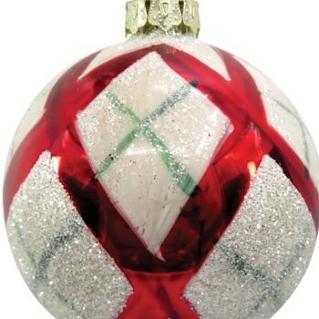 Κόκκινη Γυάλινη Χριστουγεννιάτικη Μπάλα 8cm,Σέτ/6