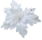 Λευκό Χριστουγεννιάτικο Λουλούδι 31cm