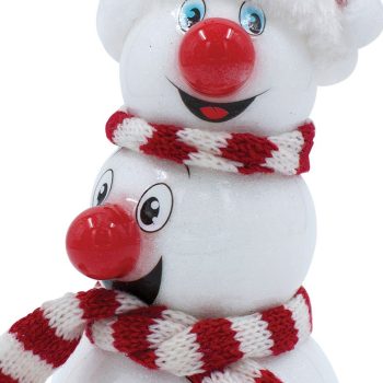 Κόκκινη Πλαστική Χριστουγεννιάτικη Μπάλα Με Led Φώς Μπαταρίας 8 x 9,5 x 19cm