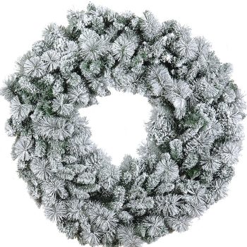 Χιονισμένο Χριστουγεννιάτικο Στεφάνι Ø 150cm