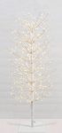 Λευκό Φωτιζόμενο Δέντρο Με 400 Led Copper Φωτάκια (40 Led Flash) ,Μετασχηματιστή ip44 Και Dimmer 120(h)cm