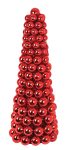 Κόκκινο Χριστουγεννιάτικο Διακοσμητικό Δέντρο Με Κόκκινες Μπάλες Και Τρέσα 180cm