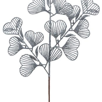 Ασημί Χριστουγεννιάτικο Διακοσμητικό Κλαδί 69(Η)cm