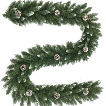 Χιονισμένη Χριστουγεννιάτικη Γιρλάντα Με 200 Κλαδιά 270cm  ,Ø 30cm
