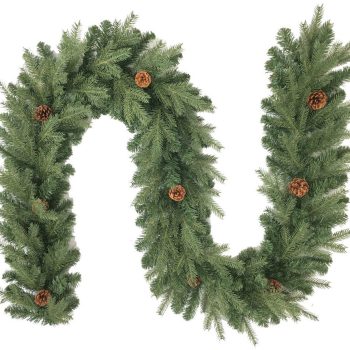 Πράσινη Χριστουγεννιάτικη Γιρλάντα Mix Pvc - Pe Με 180 Κλαδιά 270cm ,Ø 30cm