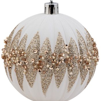 Χρυσή Πλαστική Χριστουγεννιάτικη Μπάλα 10cm,Σέτ/4