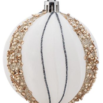 Χρυσή Πλαστική Χριστουγεννιάτικη Μπάλα 8cm,Σέτ/6