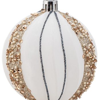 Χρυσή Πλαστική Χριστουγεννιάτικη Μπάλα 10cm,Σέτ/4