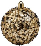 Χρυσή Πλαστική Χριστουγεννιάτικη Μπάλα 8cm,Σέτ/6