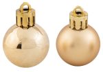 Χρυσές Πλαστικές Μπάλες , Γυαλιστερές Και Μάτ Σέτ 24 τεμαχίων 3cm