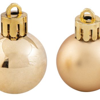 Χρυσές Πλαστικές Μπάλες , Γυαλιστερές Και Μάτ Σέτ 24 τεμαχίων 3cm