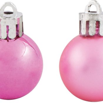 Ρόζ Πλαστικές Μπάλες , Γυαλιστερές Και Μάτ Σέτ 24 τεμαχίων 3cm