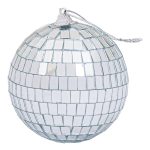 Ασημί Disco Πλαστική Χριστουγεννιάτικη Μπάλα 15cm